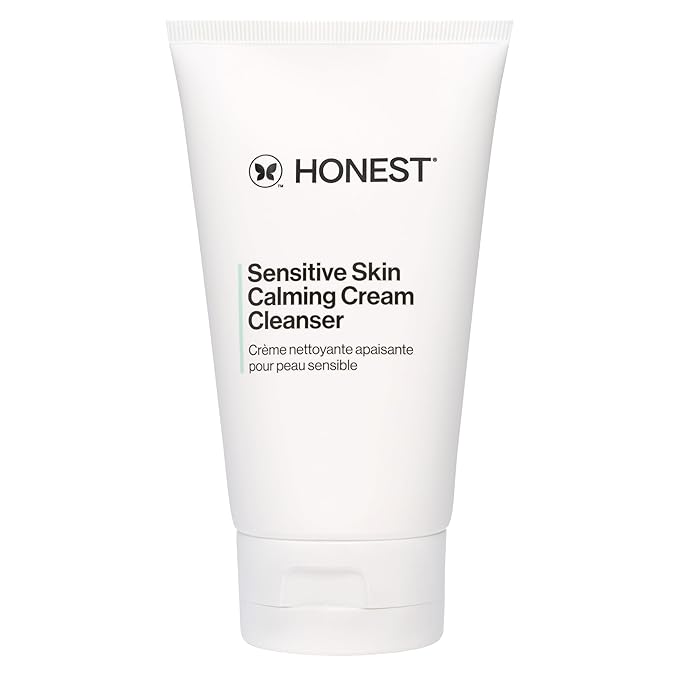 Honest Beauty Sensitive Skin Calming Cream Cleanser,Gently Cleanses Hydrates Calms,Hypoallergenic,Fragrance-Free,Vegan,4 fl oz,(Pack of 2)