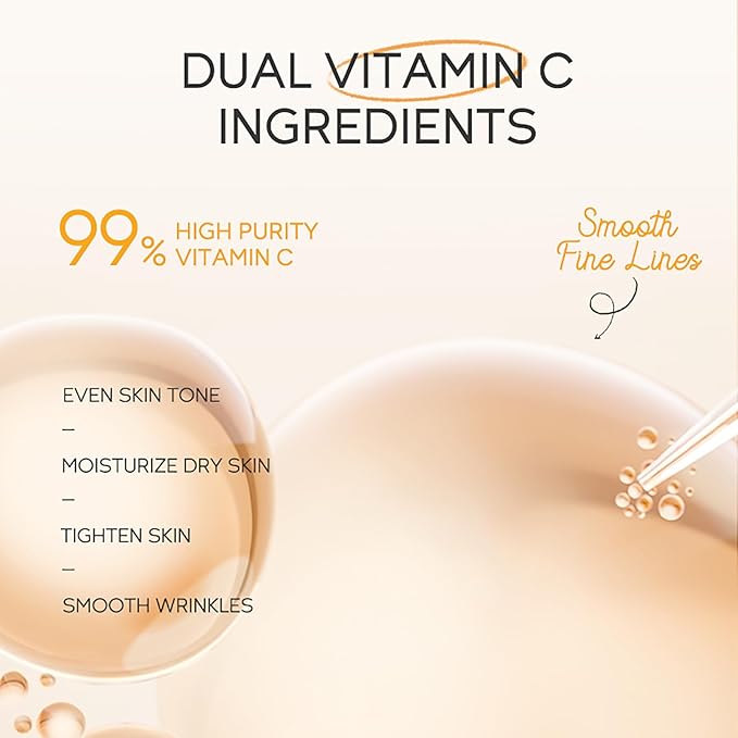 LAIKOU Vitamin C Skin Care, Skin Care Set with Serum, Eye Cream, Face Cream for Women Teen Girls Mom Daughter Mother's Day Christmas Birthday Beginner Kit TSA-friendly 3pcs