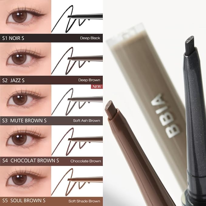BBIA Last Auto Gel Eyeliner SLIM 5 Colors – Ultra-Fine Waterproof Mechanical Gel Eye Liner Pencil Smudge-Proof Easy Drawing Smooth Gliding Texture Vegan Korean Eye Makeup (S2 JAZZ SLIM R)