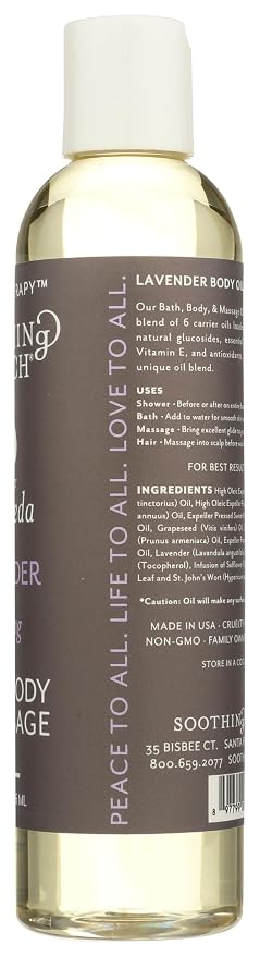 Soothing Touch Bath Body & Massage Oil, Calming Lavender - 8 Oz