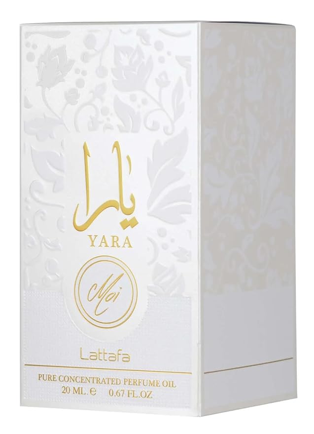 Lattafa Yara Moi – Fruity, Floral, Sweet, Woody – Pure Concentrated Perfume Oil Long-Lasting Fragrance for Women, 0.67 Ounce / 20 ml