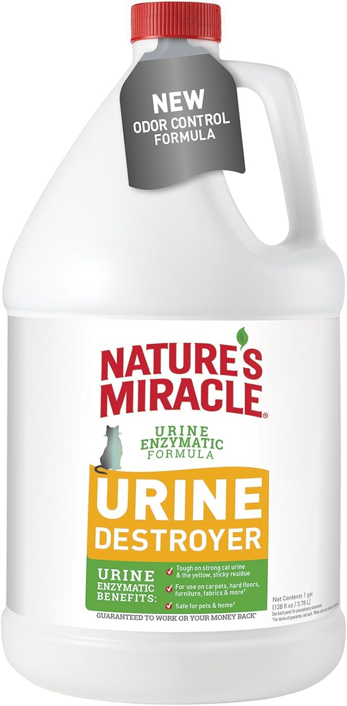 Nature's Miracle Urine Destroyer, Cat Urine Enzyme Cleaner, Pour, 128 fl oz