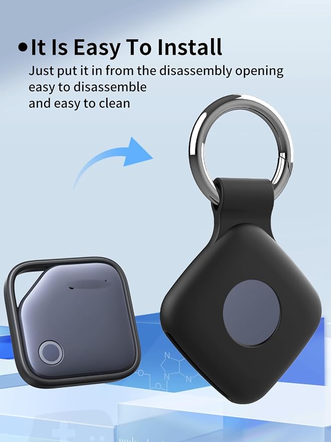 Case for UGREEN Tracker Tags, Shockproof Silicone Cover. | Shockproof & anti - slip, protects against scratches. Precise cutouts ensure full functionality. Black+Blue+Pink+Red.