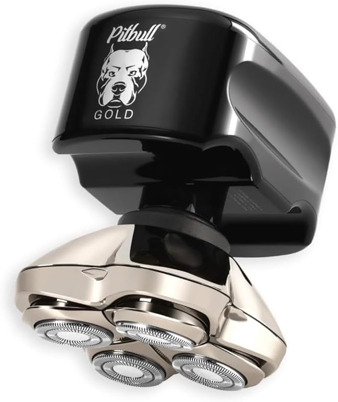 Skull Shaver Pitbull Gold PRO Electric Razor & Baby Beast Trimmer - Premium Cordless Electric Shaver for Men - for Wet & Dry Shaving - Features LED Battery Display - Comes with Travel Pouch