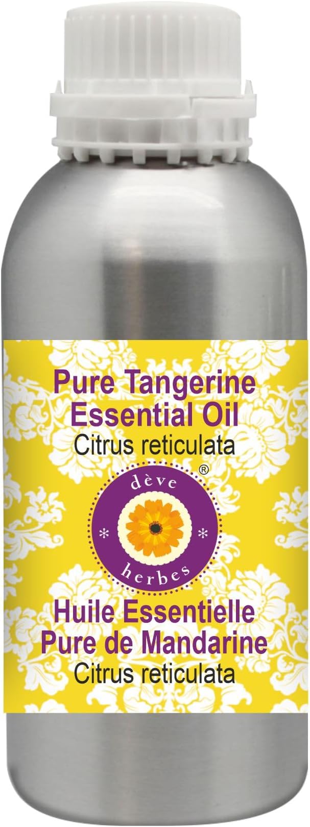 Deve Herbes Pure Tangerine Essential Oil (Citrus reticulata) Steam Distilled 1250ml (42 oz)