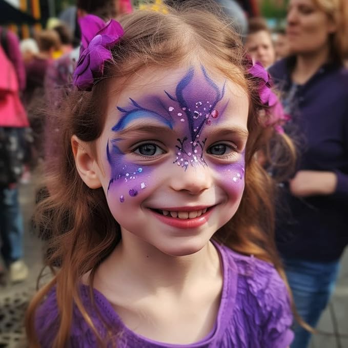 Face and Body Paint Purple (30gm)Non-Toxic High-Quality Paint for Children and Adults Halloween Makeup, Costumes, Festivals