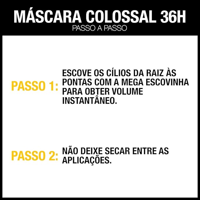 Maybelline Volum' Express Colossal Waterproof Mascara Makeup , Very Black, 1 Count