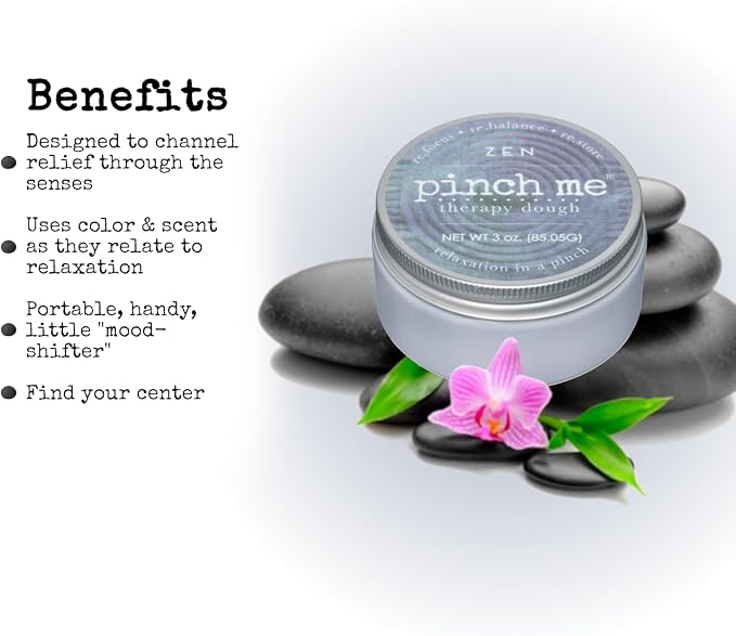 Pinch Me Therapy Dough - Holistic Aromatherapy Stress Relieving Putty - 10 Ounce (Zen)