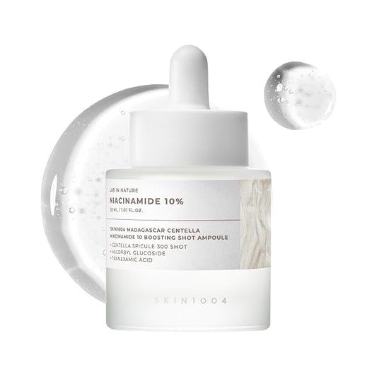 SKIN1004 Niacinamide 10% Boosting Shot Ampoule, Niacinamide Spicule Serum for Face, Facial Ampoule with Tranexamic Acid, Pore Minimizer for Face, Madagascar Centella, Korean Skin Care, 1.01fl.oz/ 30ml
