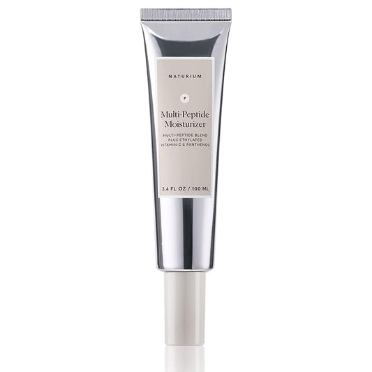 Naturium Multi-Peptide Moisturizer Jumbo, Hydrating & Smoothing Skin Care, Moisturizes with Ethylated Vitamin C & Panthenol, 3.4 oz