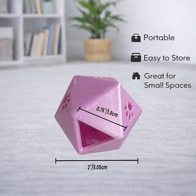 Glow in the Dark Interactive Cat Treat Puzzle Ball – Slow Feeder Toy for Indoor Cats, Adjustable Difficulty, Mental Stimulation, Hunting Exercise, Boredom Relief Cat Enrichment Toy