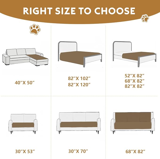 FunFurry Waterproof Dog Blanket, Couch Cover for Dogs Washable, Reversible Dog Bed Cover.(Dark＆Light Grey, 30 X 70 Inch - 1 Pack)