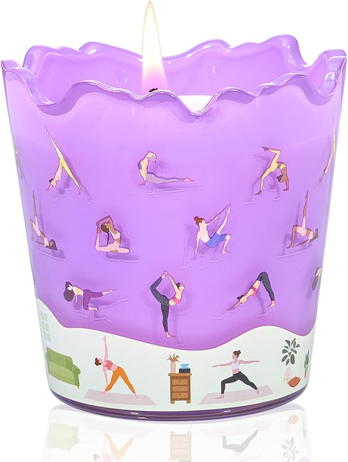 M&SENSE Lavender Citrus Scented Candles, 5.64 oz, Up to 30-Hour Burn, Aromatherapy Candle Gifts for Women for Bathroom Kitchen Office