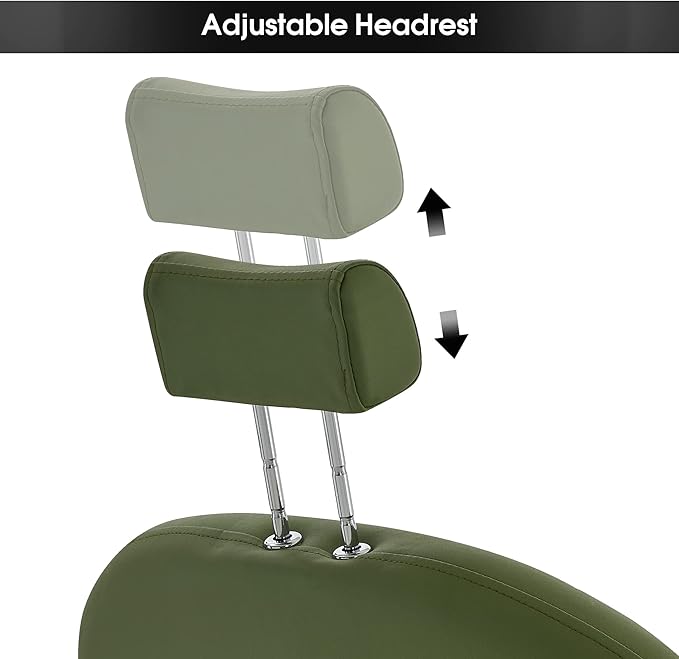 BarberPub Luxurious Classic Barber Chair Hydraulic Pump Recline Beauty Spa Styling Salon for Hair Stylist Equipment 9578 (Green)