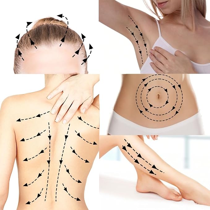 29teeth Copper Head Massage Comb for Body and Scalp Meridian Point Massager Brush for Body and Scalp Relief Body Massage Brush for Cellulite Remover Chinese SPA Gua Sha Tool Wooden Handle