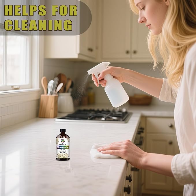 Chamomile Essential Oil, Chamomile Oils, for Diffuser, Humidifier, DIY Candles, Soap, Sleep, Gift, Essential Oil, GV77ZF Chamomile Fragrance Oil - 4 fl oz (120 ml)