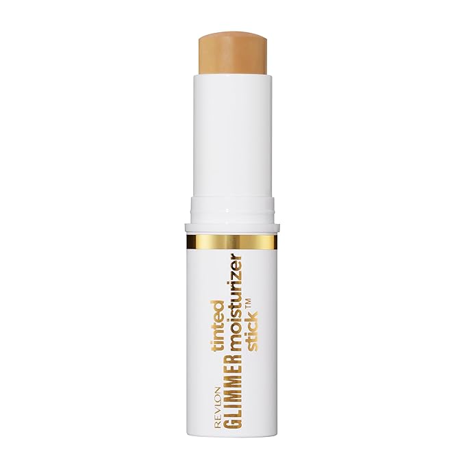 Revlon Glimmer Tinted Moisturizer Stick for Face, Lightweight Foundation, Hydrating Skincare-Infused Makeup, 140 140, 0.31 oz