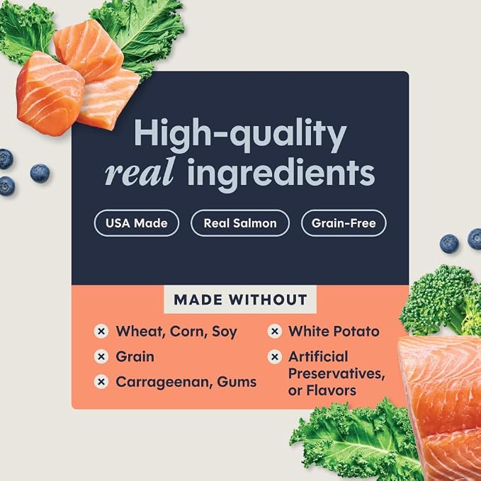 Instinct Original Grain Free Real Salmon Recipe Natural Wet Canned Cat Food by Nature's Variety, 5.5 oz. Cans (Case of 12) | Rich & creamy pate texture, high protein, real salmon, whole-food ingredients, grain-free, hydration support