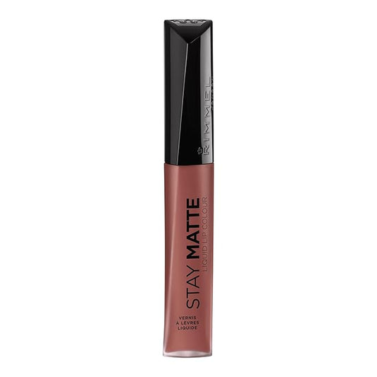 Rimmel London Stay Matte Liquid Lip Color with Full Coverage Kiss-Proof Waterproof Matte Lipstick Formula that Lasts 12 Hours - 723 Trouble Maker, .21oz