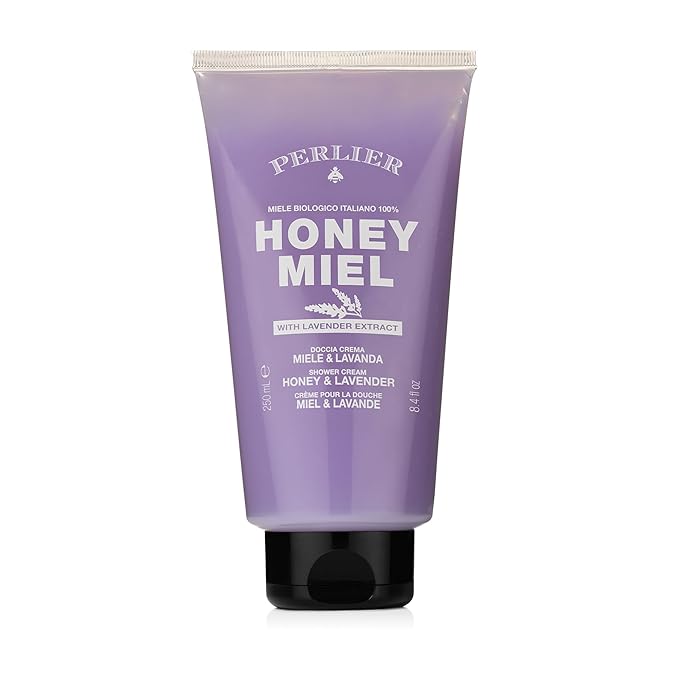 Perlier – Honey Lavender Shower Gel with Royal Jelly, 8.4 oz – Calming Bath & Body Cleanser, Moisturizing Honey Body Wash for Soft Skin, Relaxing Lavender Scent, Daily Nourishing Formula