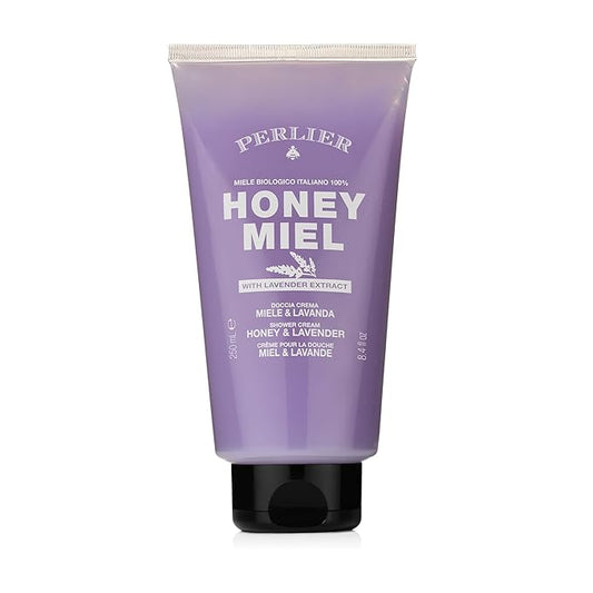 Perlier – Honey Lavender Shower Gel with Royal Jelly, 8.4 oz – Calming Bath & Body Cleanser, Moisturizing Honey Body Wash for Soft Skin, Relaxing Lavender Scent, Daily Nourishing Formula