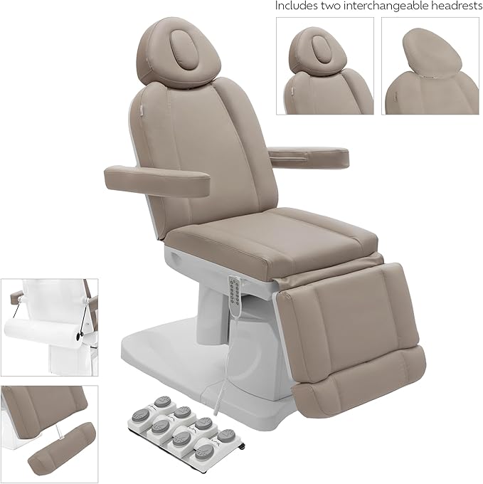 SKINACT Bellage Electric Treatment Table (Chair) 4 Electric Adjustable Motors (Taupe)