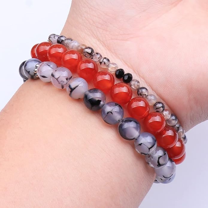 UEUC Tree of Life Yoga Healing Stone Bracelets,Multilayer Lotus Chakra Stone Reiki Bracelet Sets,Anxiety Crystal Natural Stone,for Women Stress Relief
