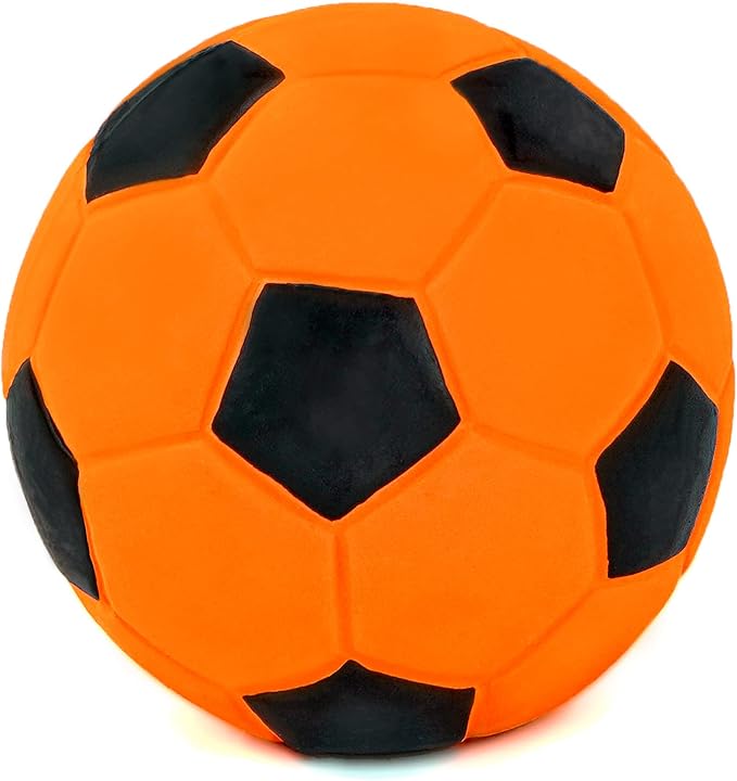 CHIWAVA 3PCS 2.7'' Squeak Latex Dog Toy Football Fetch Ball for Medium Dogs