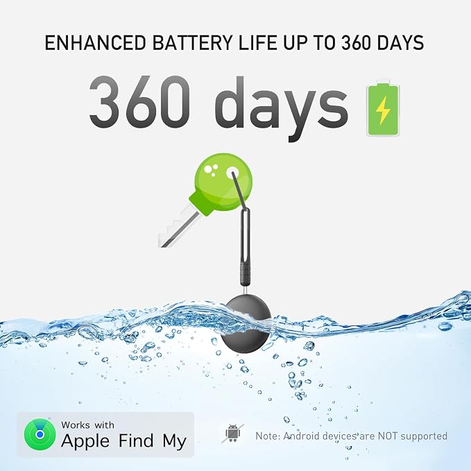2-Pack Air Tracker Tags, [Apple MFi Certified] Works with Apple Find My (iOS Only) for Worldwide Tracking, Bluetooth Locator with Replaceable Battery for Keys, Pets, Cars, Luggage, Backpacks
