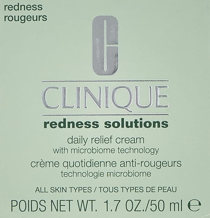 Clinique Redness Solutions Daily Relief Cream with Microbiome Technology,1.7 Fl Oz,(Pack of 2)