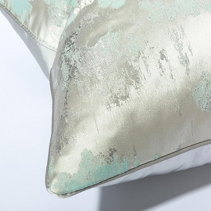 vctops Abstract Decorative Luxurious Throw Pillow Covers Jacquard Square Cushion Cases Pillowcase for Bed Sofa Couch Chair Car Home Decor (Light Blue,20"x20")