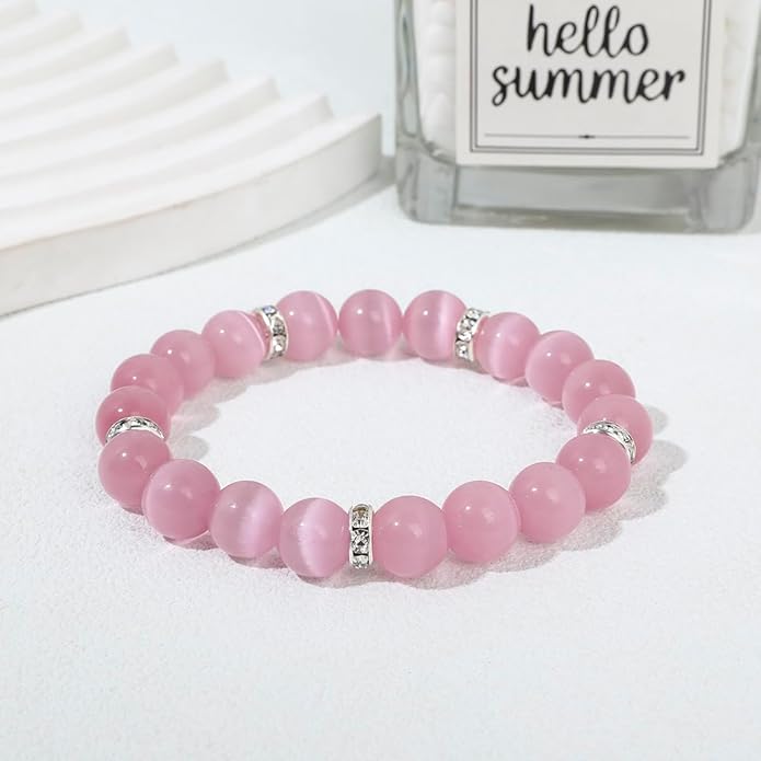 Healing Bracelet For Women Anxiety Crystal Bracelet Chakra Beaded Bracelets Rose Quartz Crystals And Healing Stones Yoga Bead Bracelet Calming Stretch Bracelet Stress Relief Gifts For Women
