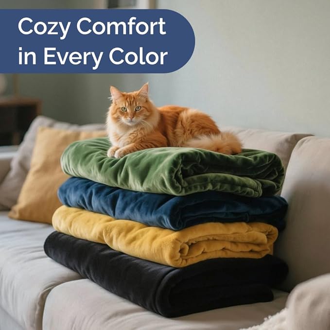 Ultra Soft Fleece Twin XL Blanket - College Dorm Room Essentials - Olive | Flannel Fleece, Thick, Warm & Breathable, All Season Cozy, Anti-Static, Microplush, Lightweight for Couch, Bed & Dorm Bedding