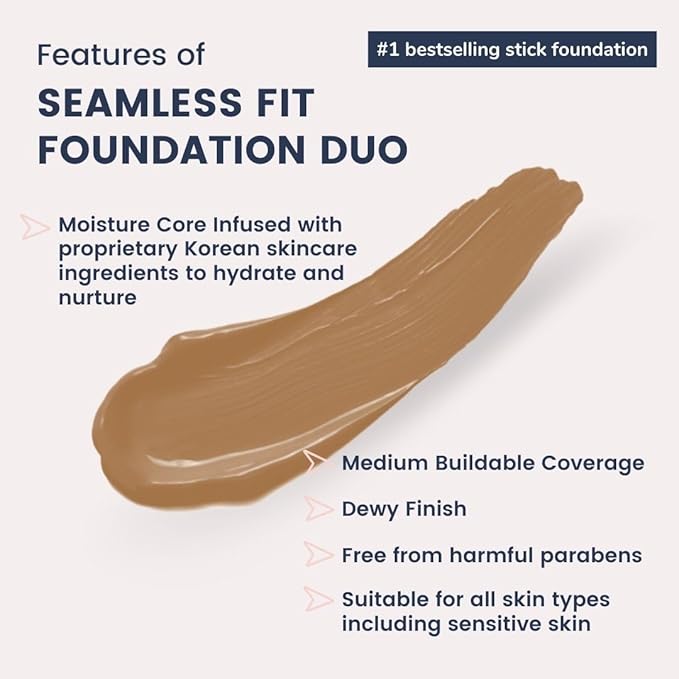 SIIA Cosmetics Seamless Fit Foundation Duo in SW04 Warm Honey