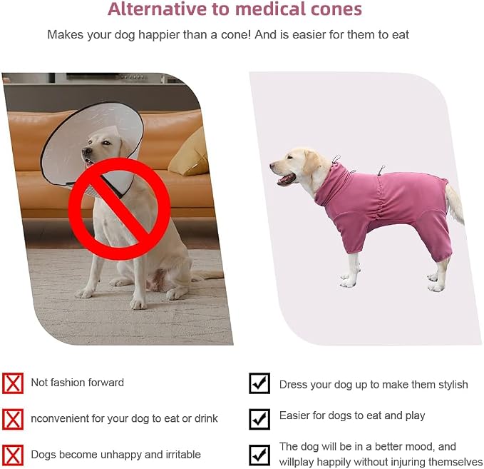Dog Pajamas for Large Dogs,Extra Large Stretch, Suitable for Adult, Medium-Sized Dogs, Large Pet Jumpsuit Four-Legged Dog Clothes, Pet Clothing. (Red Color, 5XL)
