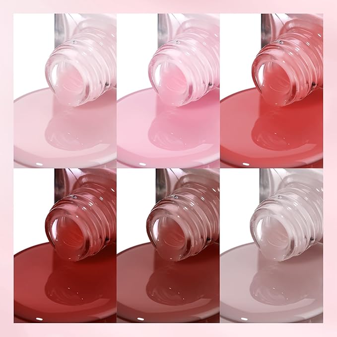 Jelly Nail Polish Set Non Gel, Quick Dry Sheer Nude Pink Regular Nail Polish Natural Neutral Fingernail Lacquer High Glossy Manicure DIY Salon Gift for Women Girl（Nude Pink Red Brown Colors）