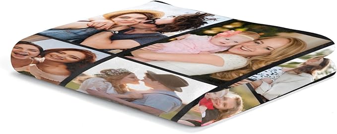 inkArts Custom Blanket with Photo, Personalized Blanket, Customized Photo Blankets, Customizable Picture Blankets, Anniversary Photo Gifts for Women Men Her Him Girlfriend Boyfriend Wife Husband