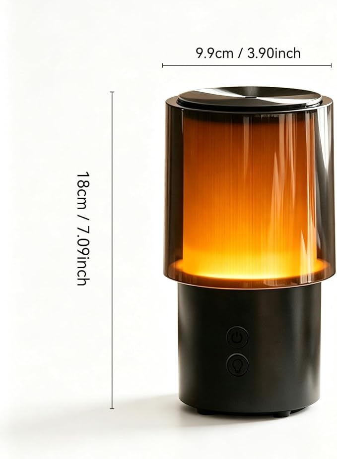 Essential Oil Diffuser 130ML, Aromatherapy Diffuser with LED Mood Lighting 2 Mist Mode, Ultrasonic Mist Humidifier for Car Home Office Bedroom ﻿ (Black)