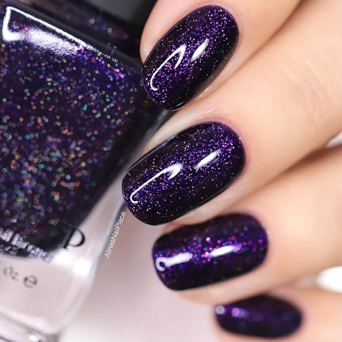 ILNP Guest List - Blackened Grape Holographic Nail Polish