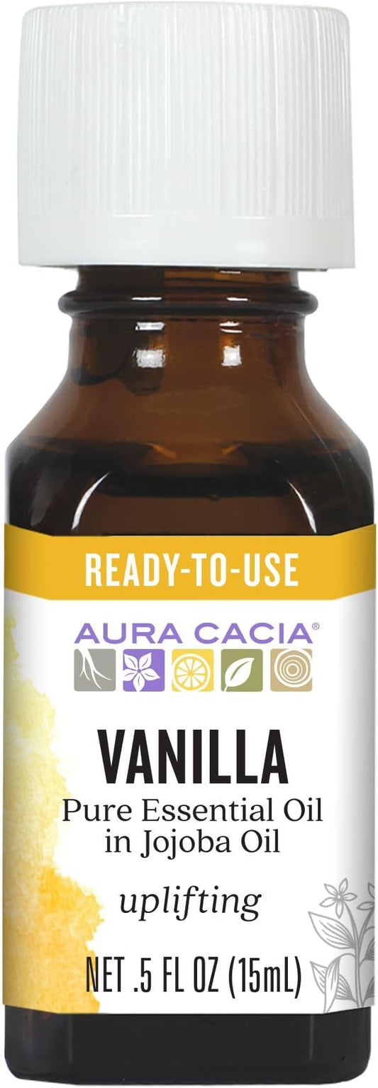 Aura Cacia Essential Oil, Uplifting Vanilla, 0.5 Fluid Ounce