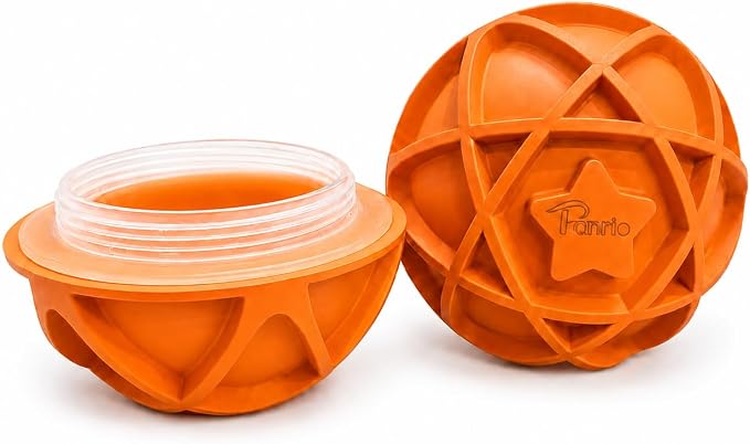 Replacement Shell for Interactive Dog Ball Toy, Tough Rubber Outer Cover with Secure 4-Turn Thread, Replacement Accessory Only, No Electronic Core, Orange