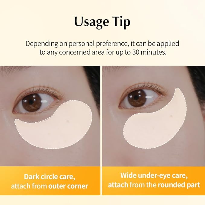 UIQ Biome Vita C Dark Circle Eye Patch for Puffy Eyes and Dark Circles, Under Eye Mask, 60 Under Eye Patches, Vitamin C derivatives eye patch, Korean Skin Care