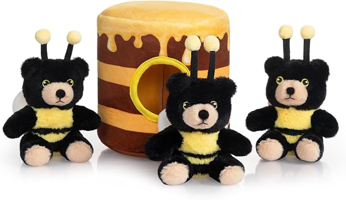 Hollypet Squeaky Hide and Seek Dog Toys for Small and Medium, Honey Pot