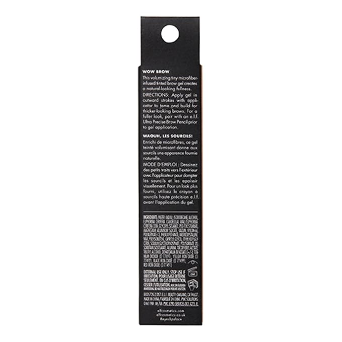 e.l.f. Wow Brow Gel, Volumizing, Buildable, Wax-Gel Hybrid, Creates Full, Voluminous-Looking Brows, Locks Brow Hairs In Place, Taupe