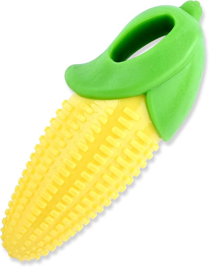 DAMAH Dog Chew Corn Toy,for Aggressive Chewers Small Medium Large Breed,Interactive Squeaky Dog Tooth Cleaning Tool Water Float Toy,Suitable for Small,Medium and Large Dogs
