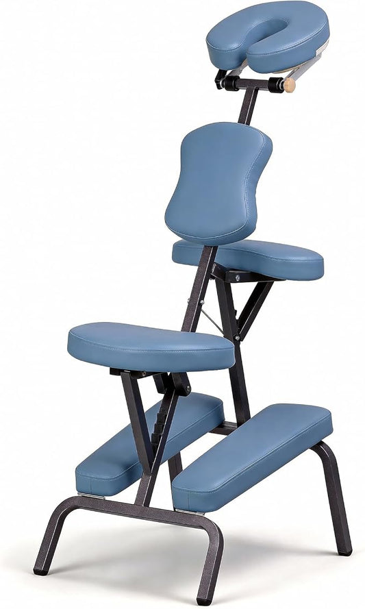 Zeny Portable Massage Chair, 4 in Thick Foam Therapy Spa Salon Folding Massage Chair with Face Cradle, Carrying Bag