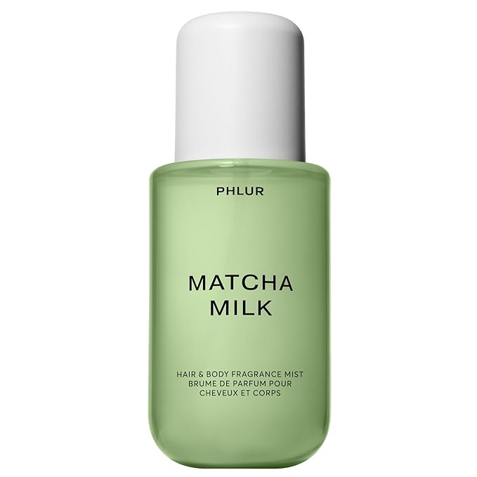 PHLUR Matcha Milk Body Mist, 8 Fl Oz - Hair and Body Perfume for Women, Bergamot, Matcha & Cream Perfume Body Spray with Vanilla, Amber and Musk Fragrance