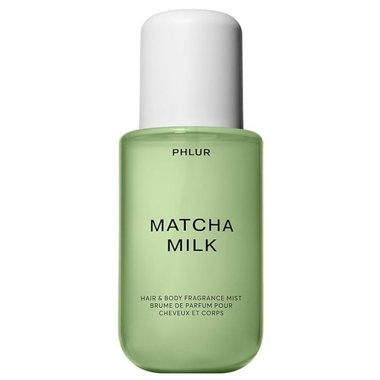 PHLUR Matcha Milk Body Mist, 8 Fl Oz - Hair and Body Perfume for Women, Bergamot, Matcha & Cream Perfume Body Spray with Vanilla, Amber and Musk Fragrance