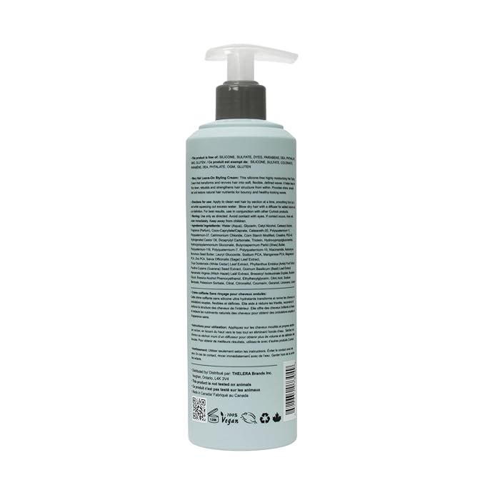 Wavy Hair Styling Cream | Silicone Free - 400ml - Transforms hair into soft, flexible and defined waves