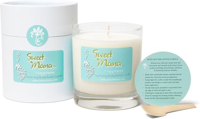 Dream Lotion Candle | Lavender + Frankincense + Myrrh | Massage Candle | Luxury Soy Candle | Aromatherapy Candle | Body Butter | Hand Poured in USA | 9 oz. | Sweet Mana